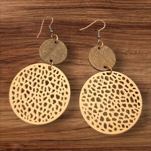 Wood Bohemian Dangle Earrings